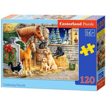 Puzzle Castorland din 120 de piese - Prieteni din ferma