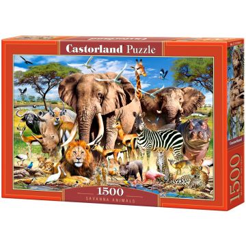 Puzzle Castorland din 1500 de piese - Animalele in Savana