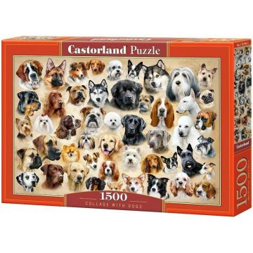 Puzzle Castorland din 1500 de piese - Colaj cu caini