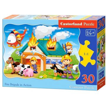Puzzle Castorland din 30 de piese - Pompieri