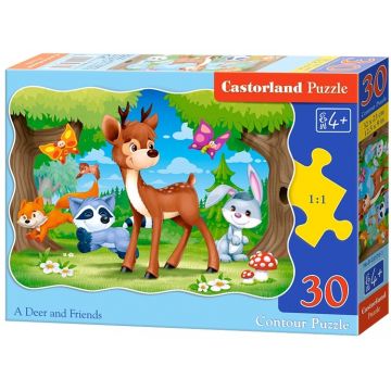 Puzzle Castorland din 30 de piese - Prieteni din padure