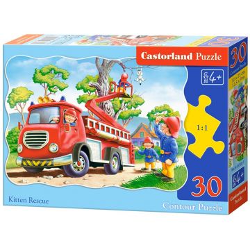 Puzzle Castorland din 30 de piese - Salvarea pisicii