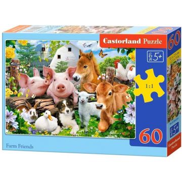 Puzzle Castorland din 60 de piese - Prietenii de la ferma