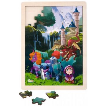 Puzzle din lemn de 48 piese Pino Povesti - Cascada