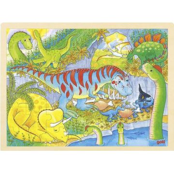 Puzzle din lemn Goki - Dinozauri
