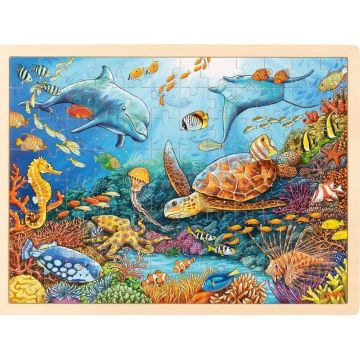 Puzzle din lemn Goki - Marea bariera de Corali