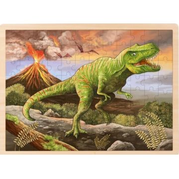 Puzzle din lemn Goki - T-Rex