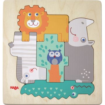 Puzzle din lemn Haba - Animale salbatice