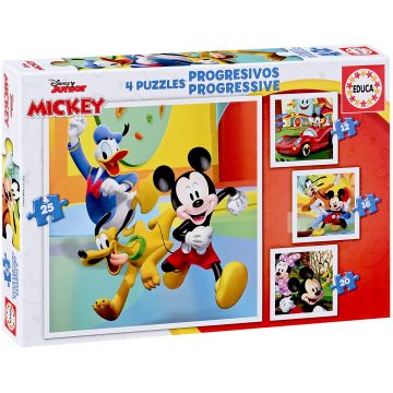 Puzzle Educa 4 in 1 - Mickey si prietenii 2