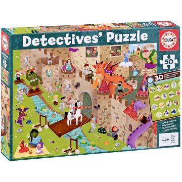 Puzzle Educa de 50 piese - Detectives in the castle