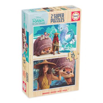 Puzzle Educa din 2 х 25 de piese - Raya and the last dragon