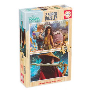 Puzzle Educa din 2 х 50 de piese - Raya and the last Dragon