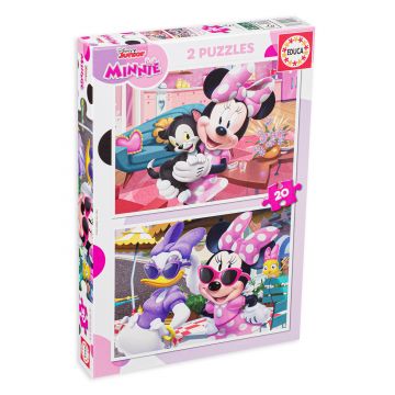 Puzzle Educa din 2 x 20 de piese - Minnie Mouse