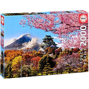 Puzzle Educa din 2000 de piese - Castelul din Osaka, Japonia