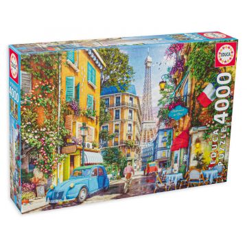 Puzzle Educa din 4000 de piese - Strazile vechi din Paris