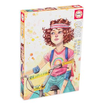 Puzzle Educa din 500 de piese - Fugi ca o fata, Esther Gillie