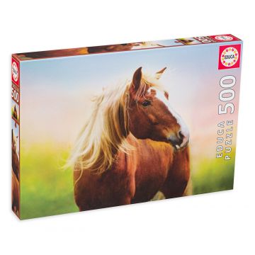 Puzzle Educa din 500 de piese - Horse at sunrise
