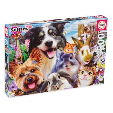 Puzzle Educa din 500 de piese - Selfie-uri distractive