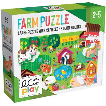 Puzzle educativ Headu Ecoplay - Ferma