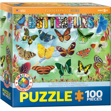 Puzzle Eurographics din 100 de piese – Fluturi