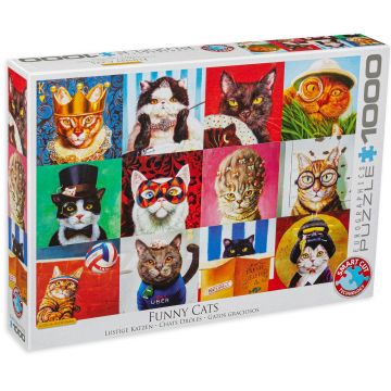 Puzzle Eurographics din 1000 de piese - Funny Cats