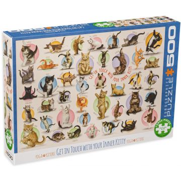Puzzle Eurographics din 300 XXL de piese - Yoga pentru pisici