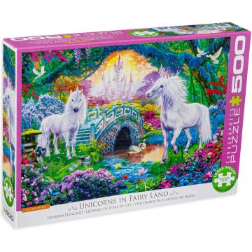 Puzzle Eurographics din 500 XXL de piese - In lumea unicornilor
