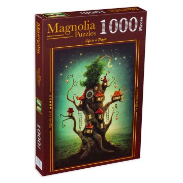 Puzzle Magnolia din 1000 de piese - Casa pe copac