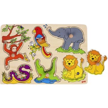 Puzzle muzical din lemn Goki - Gradina Zoologica