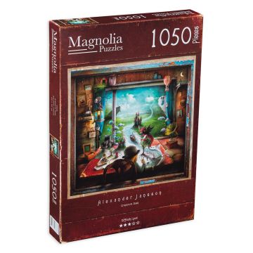 Puzzle patrat Magnolia din 1050 de piese - Biroul bunicii