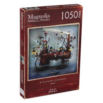 Puzzle patrat Magnolia din 1050 de piese - In zapada