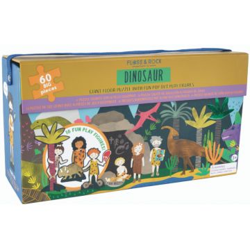 Puzzle pentru copii Floss and Rock - Dino, 60 piese