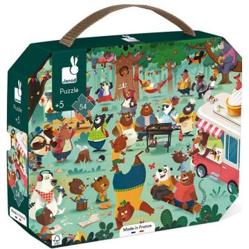 Puzzle pentru copii Janod - familia de ursi, 54 piese