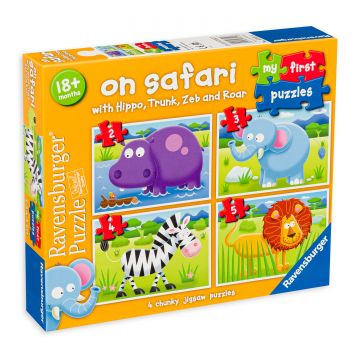 Puzzle Ravensburger 4 în 1 - On Safari