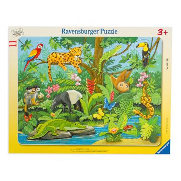 Puzzle Ravensburger din 11 de piese - Animals in the rainforest