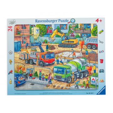 Puzzle Ravensburger din 24 de piese - Something is going on on the construction site