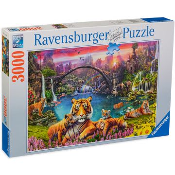 Puzzle Ravensburger din 3000 de piese - Tiger Paradise