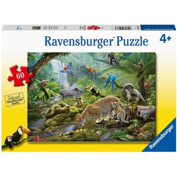 Puzzle Ravensburger din 60 de piese - Animale din padurea tropicala