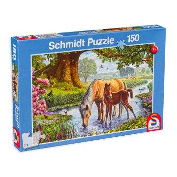 Puzzle Schmidt din 150 de piese - Horses By The Stream