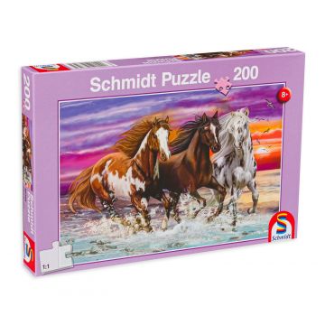 Puzzle Schmidt din 200 de piese - Trio Of Wild Horses