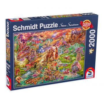 Puzzle Schmidt din 2000 de piese - The dragon's treasure