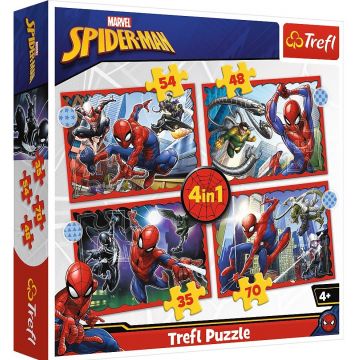 Puzzle Trefl 4 in 1 -  Eroicul Spiderman