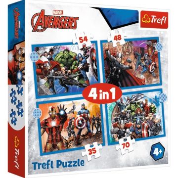 Puzzle Trefl 4 in 1 - Razbunatorii curajosi