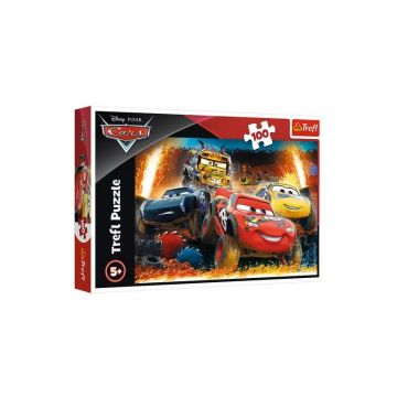 Puzzle Trefl din 100 de piese - Cars 3, Extreme race
