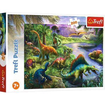 Puzzle Trefl din 200 de piese - Dinozauri