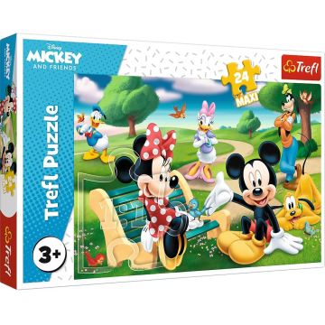 Puzzle Trefl din 24 maxi piese - Mickey printre prieteni
