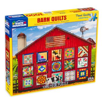 Puzzle White Mountain din 1000 de piese - Barn Quilts