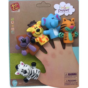 Set 5 marionete pentru degete Finger Puppet - Animale salbatice