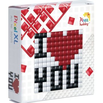 Set creativ cu pixeli Pixelhobby - XL, I love you