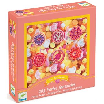 Set creativ de bijuterii Djeco Fancy Beads - Floricele